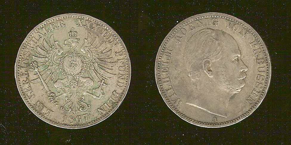 Germany Pussia thaler 1867A gEF